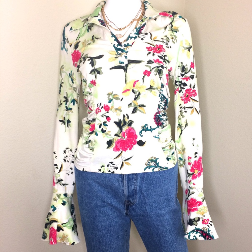 Etcetera bell sleeve top